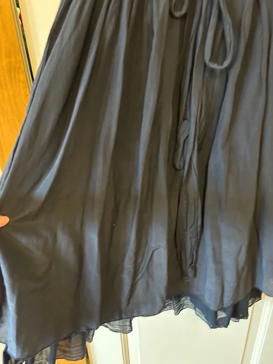 CP Shades Navy Sleeveless V-Neck Midi Dress with Drawstring - Picture 5 of 7